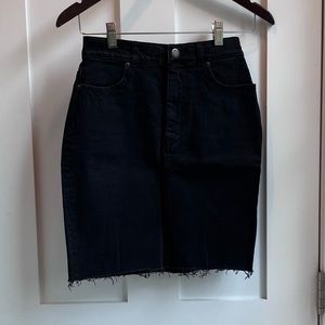 NWT & Other Stories Black Denim Pencil Skirt Size 6